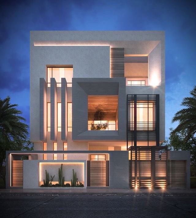 تصميم داخلي وخارجي فيلا مودرن