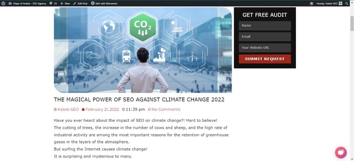 Impact of SEO on Climate Change:  Maps Of Arabia Website