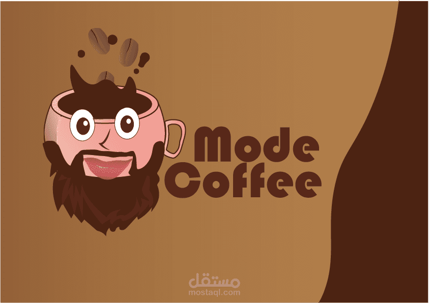 لوجو لمقهى باسم Coffee mode