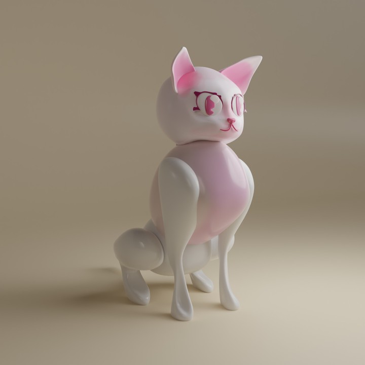 Modeling + rendering a cat