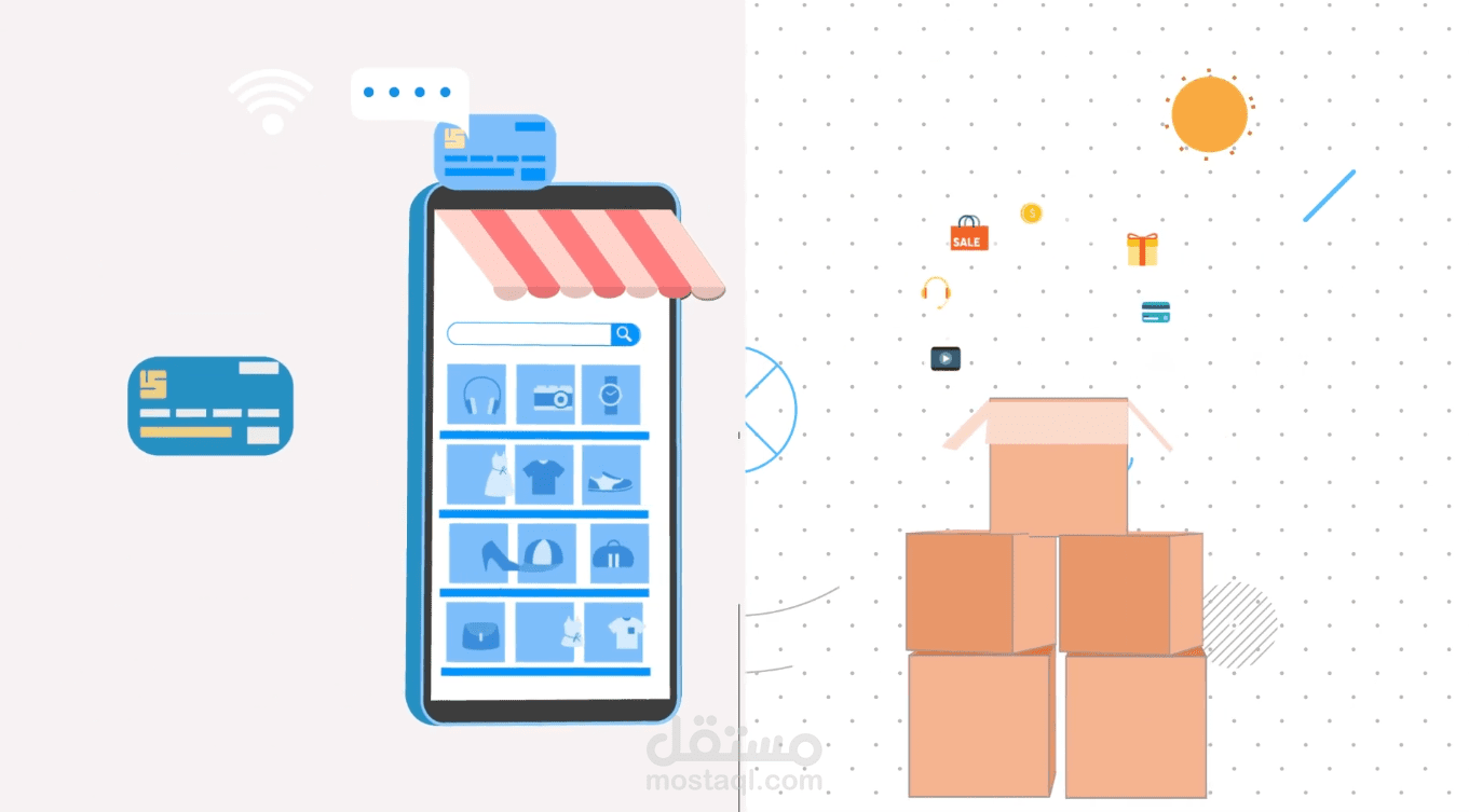 تصميم فيديو موشن اشرح فية خدمتي انظر الي الحركات الاحترافية والجميلة
