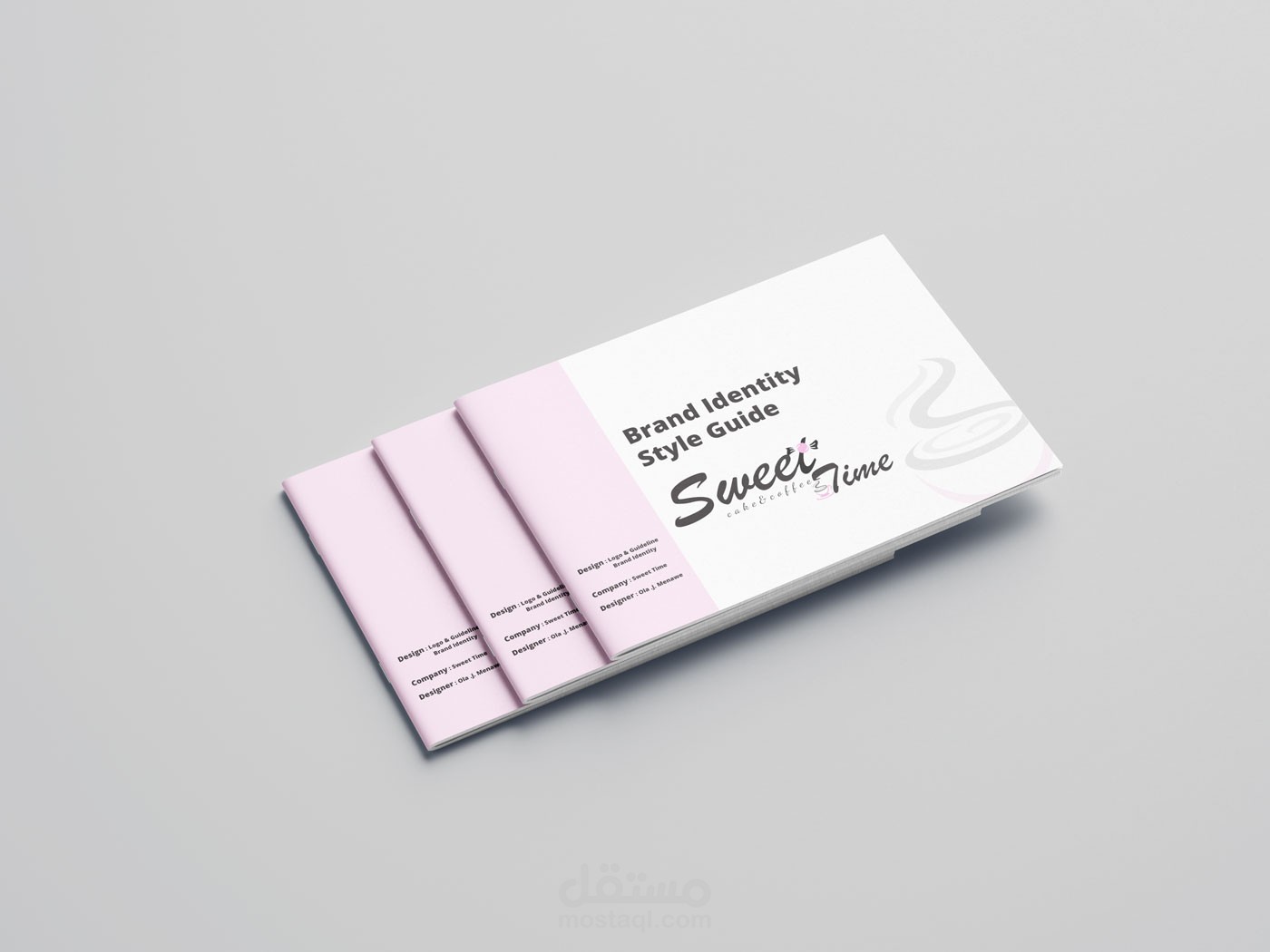 Brand Identity Style Guide "SWEET TIME" CAFA كتاب الارشادات الخاص بالشعار