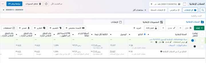 نتائج لحملة إعلانية على الإنستغرام لمنتج يستهدف المطبخ