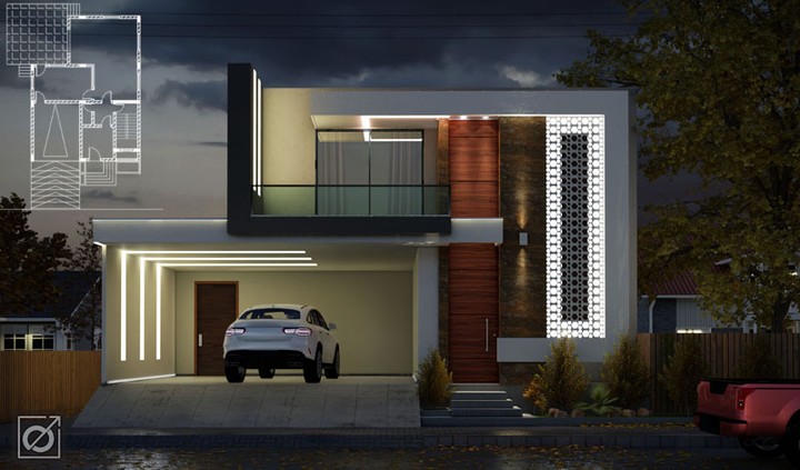 Exterior design (modern villa)