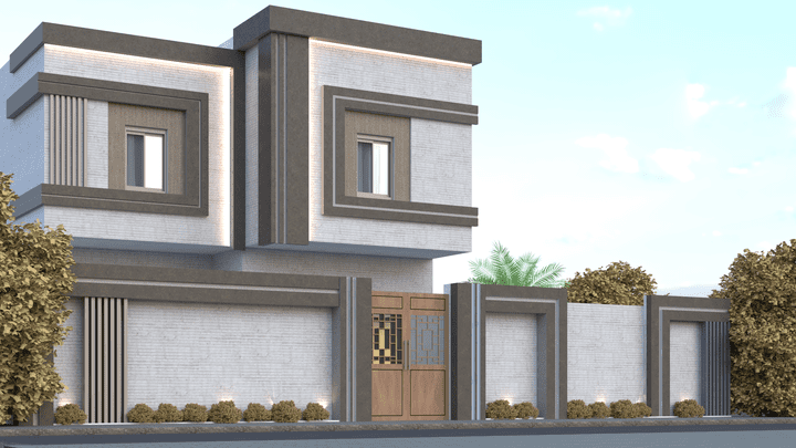 Villa facade design in KSA