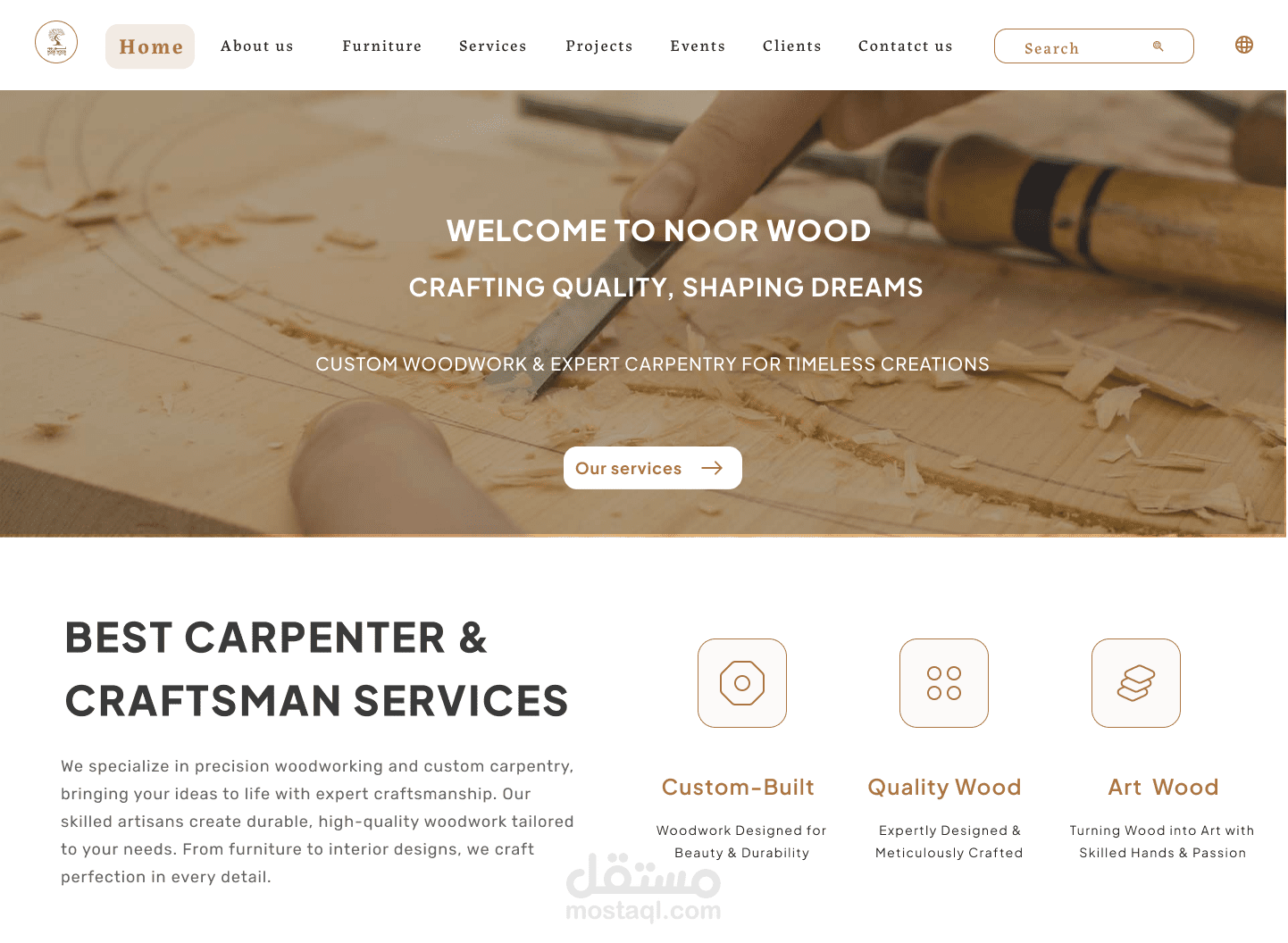 Noor Wood Website