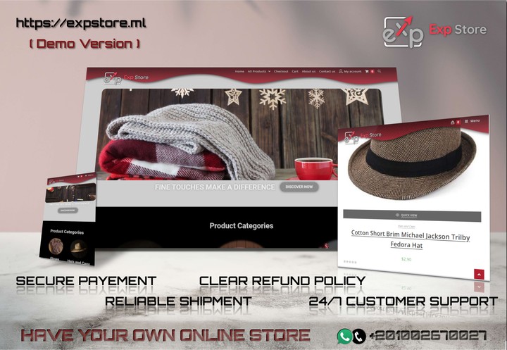 E-commerce website for selling fashion accessories