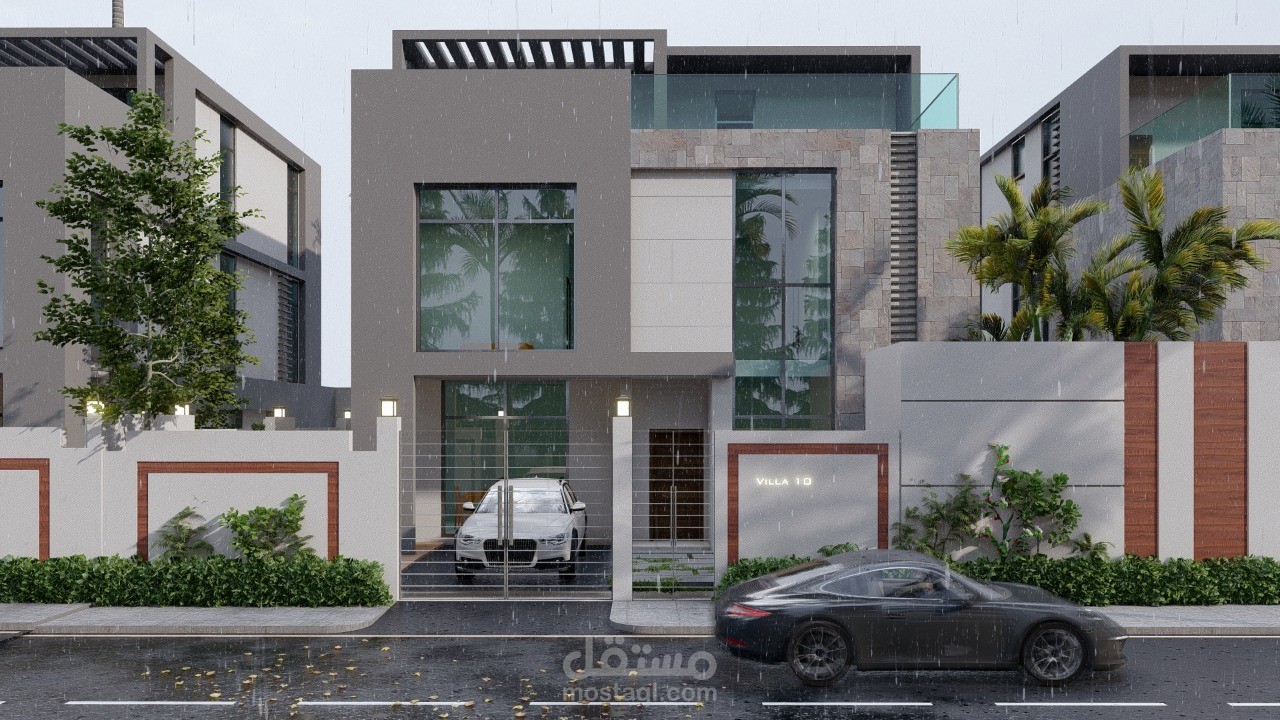 تصميم معماري لفيلتين بجدة