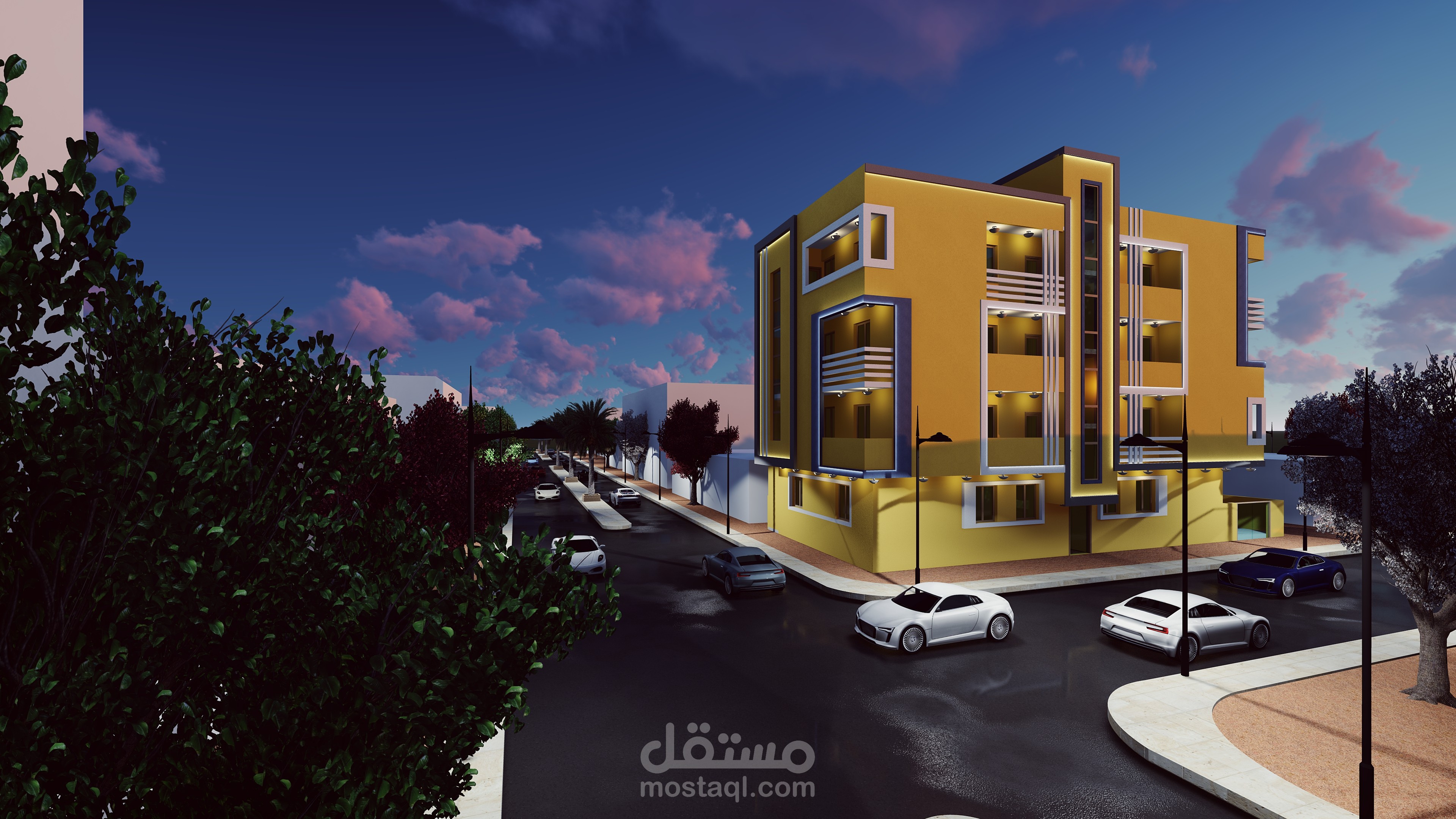 تصميم واجهة مبنى سكني