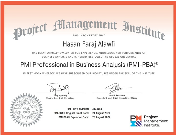 ® PMI-PBA محترف تحليل الأعمال معتمد