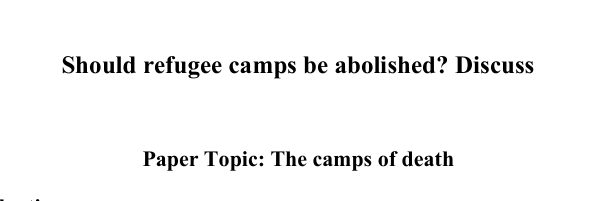 should refugee camps be abolished