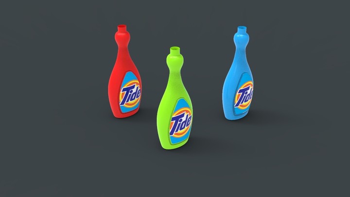 تصميم منتجات بلاستيكيه مثالtide bottle