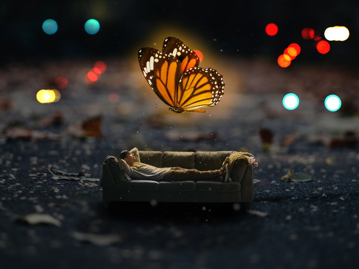 Fantasy Glowing butterfly Miniature