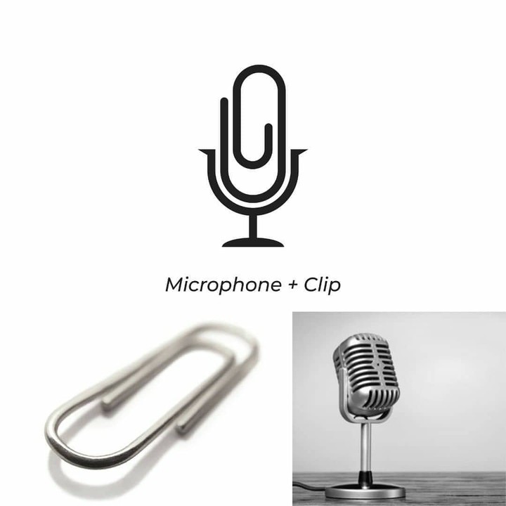 تصميم لوقو دمج (Microphone + Clip)