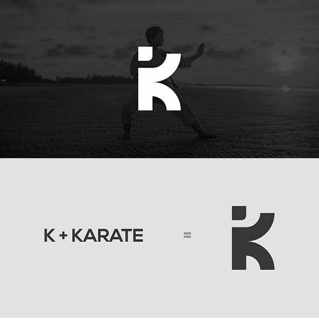 تصميم لوقو دمج (Karate + K)