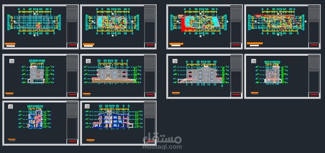 رسم خرائط معمارية لبناء سكني في لبنان على الأوتوكاد