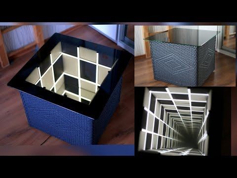 تصميم وتنفيذ led infinity mirror table