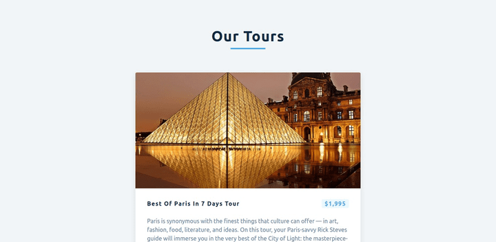 Tours Page