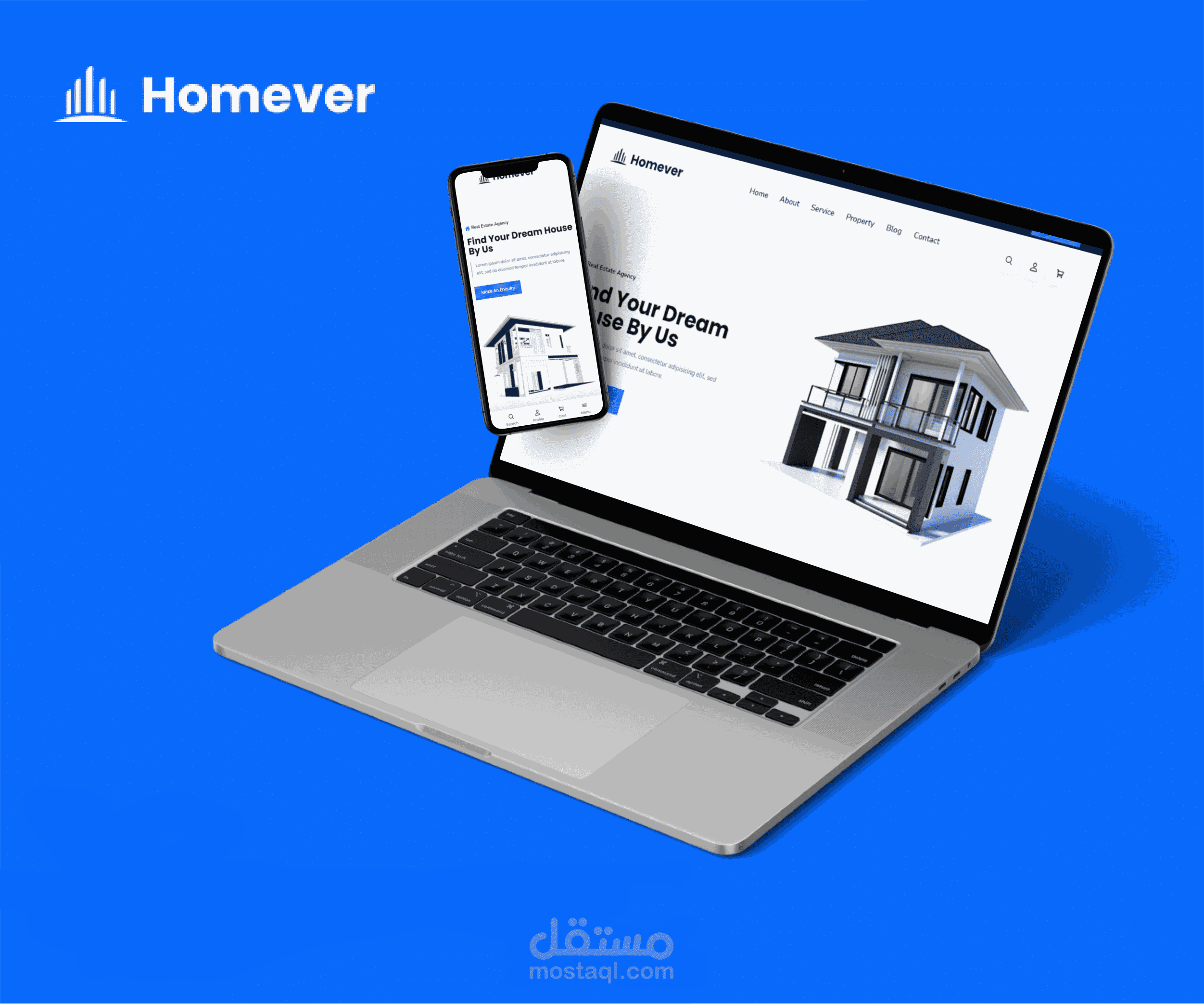 انشاء موقع لشركة عقارية Homever