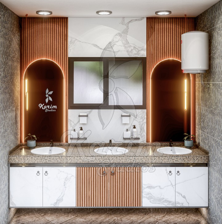 interior bathroom for company