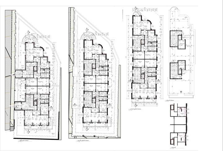 تصميم مبنى سكني على برنامج الريفيت