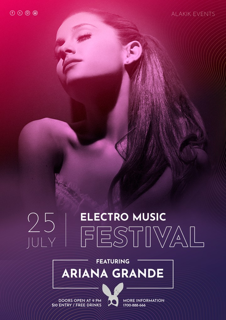 بوستر حفلة Arianna Grande