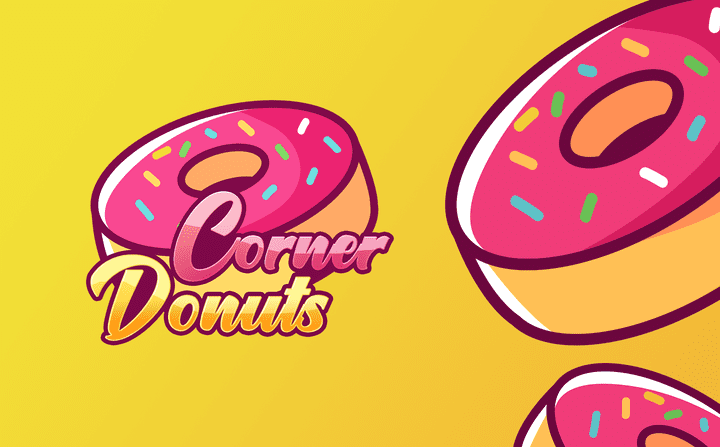 هوية محل حلويات  Donuts Corner