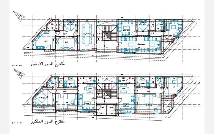 عمارة بارض غير منتظمه