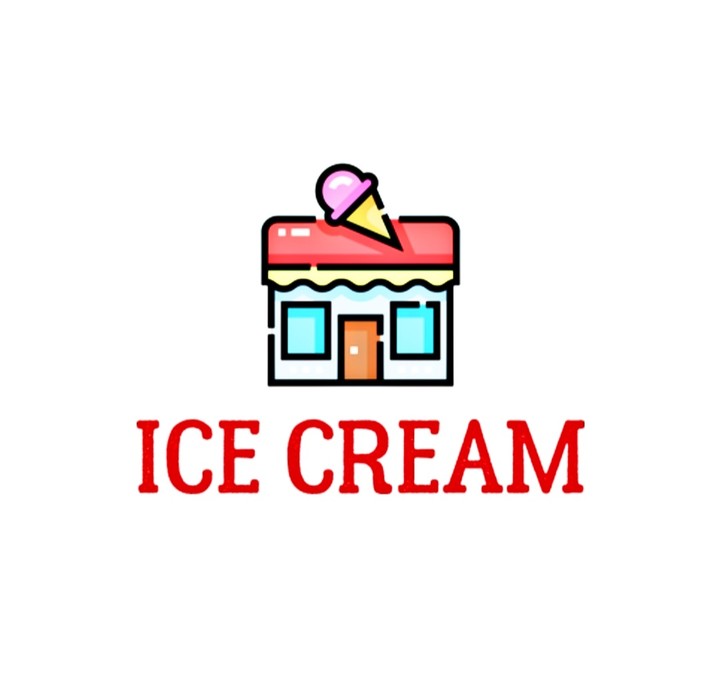 تصميم logo لمحل بيع ice cream