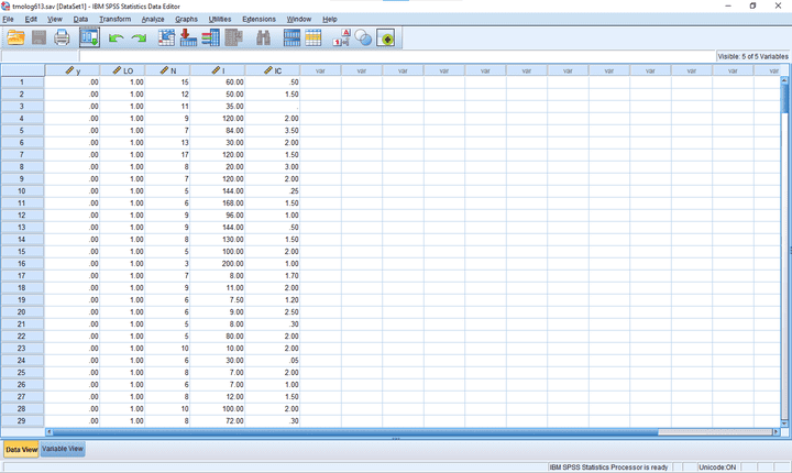data entry in spss
