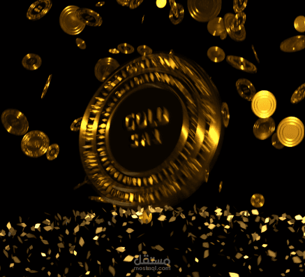 تصميم فيديو 3D لعرض عملة ذهبية