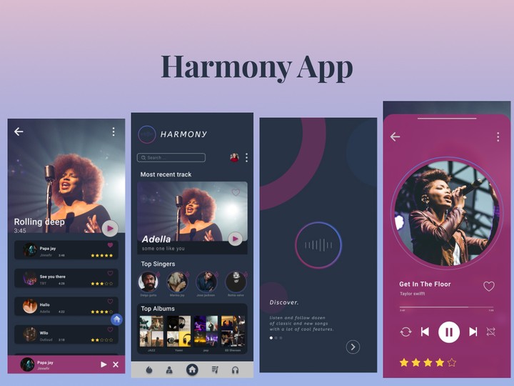 music app UI IX design
