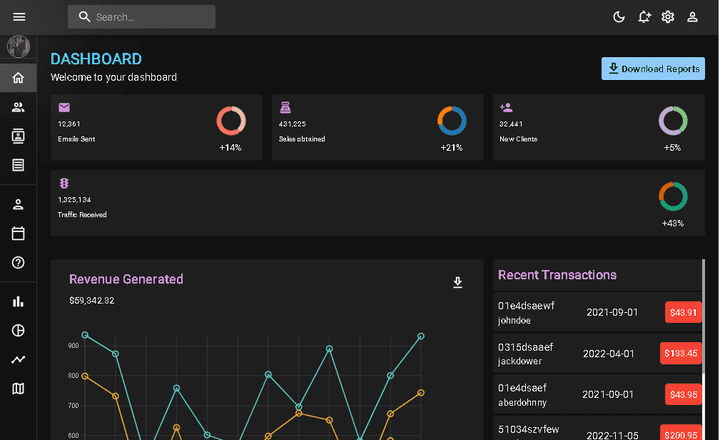 Admin Dashboard لوحة تحكم