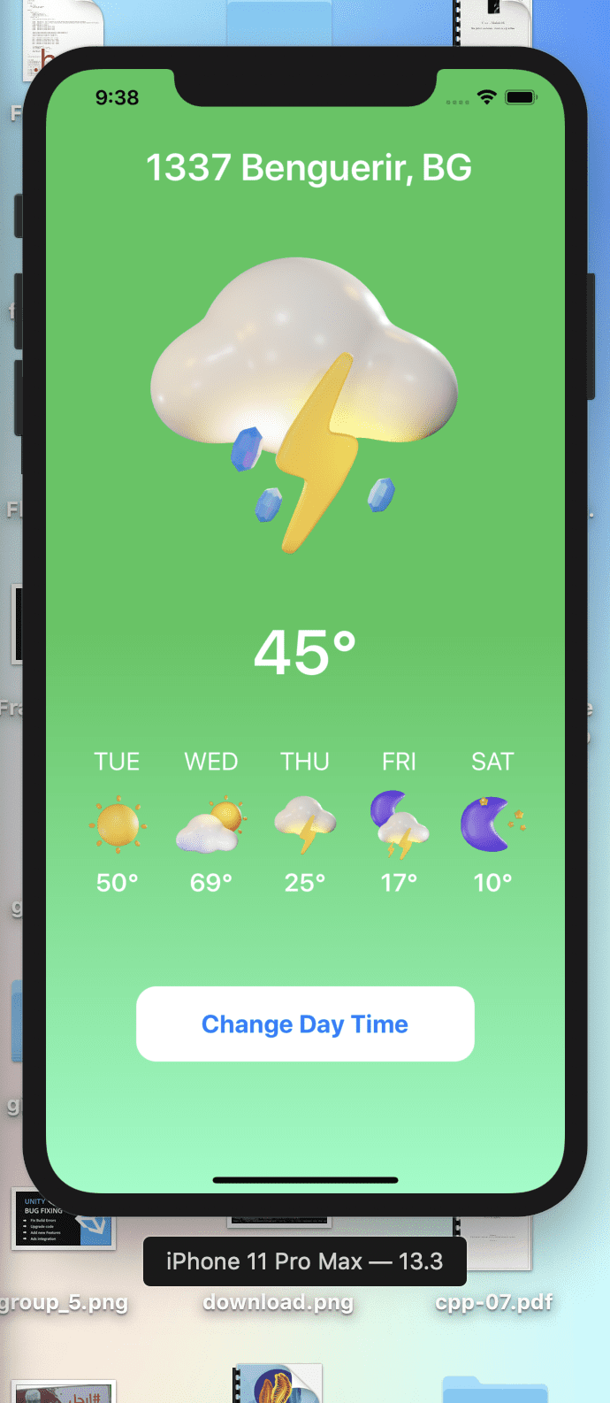 SWIFT-UI 3D WEATHER APP