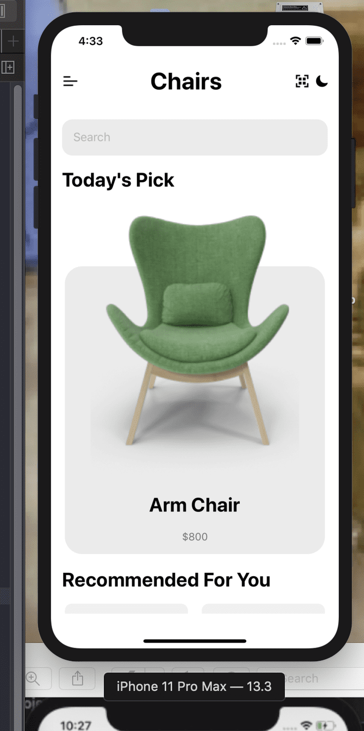 IOS CHAIRS APP