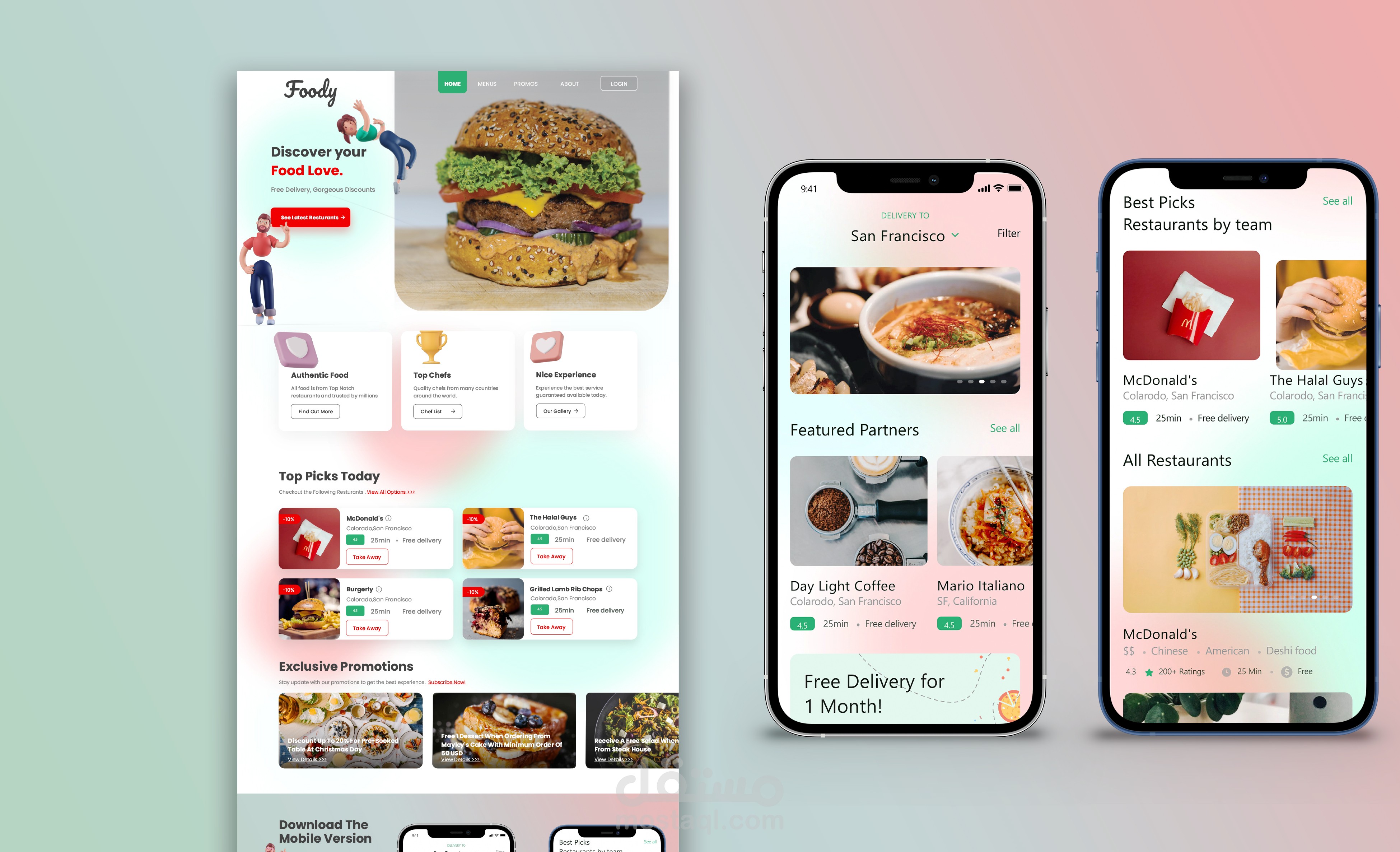 resturant food app design
