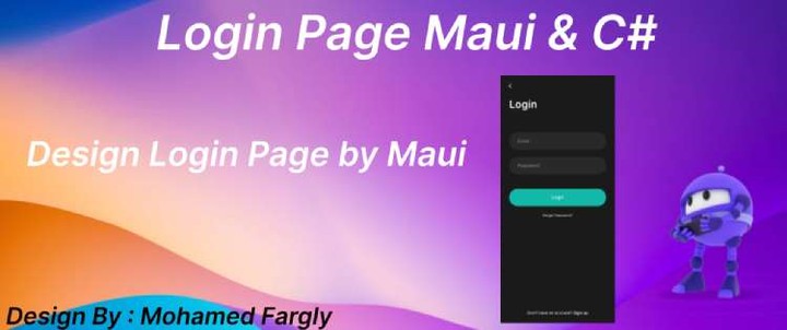 Design Login Page ( Maui & C#) تصميم صفحه تسجيل دخول