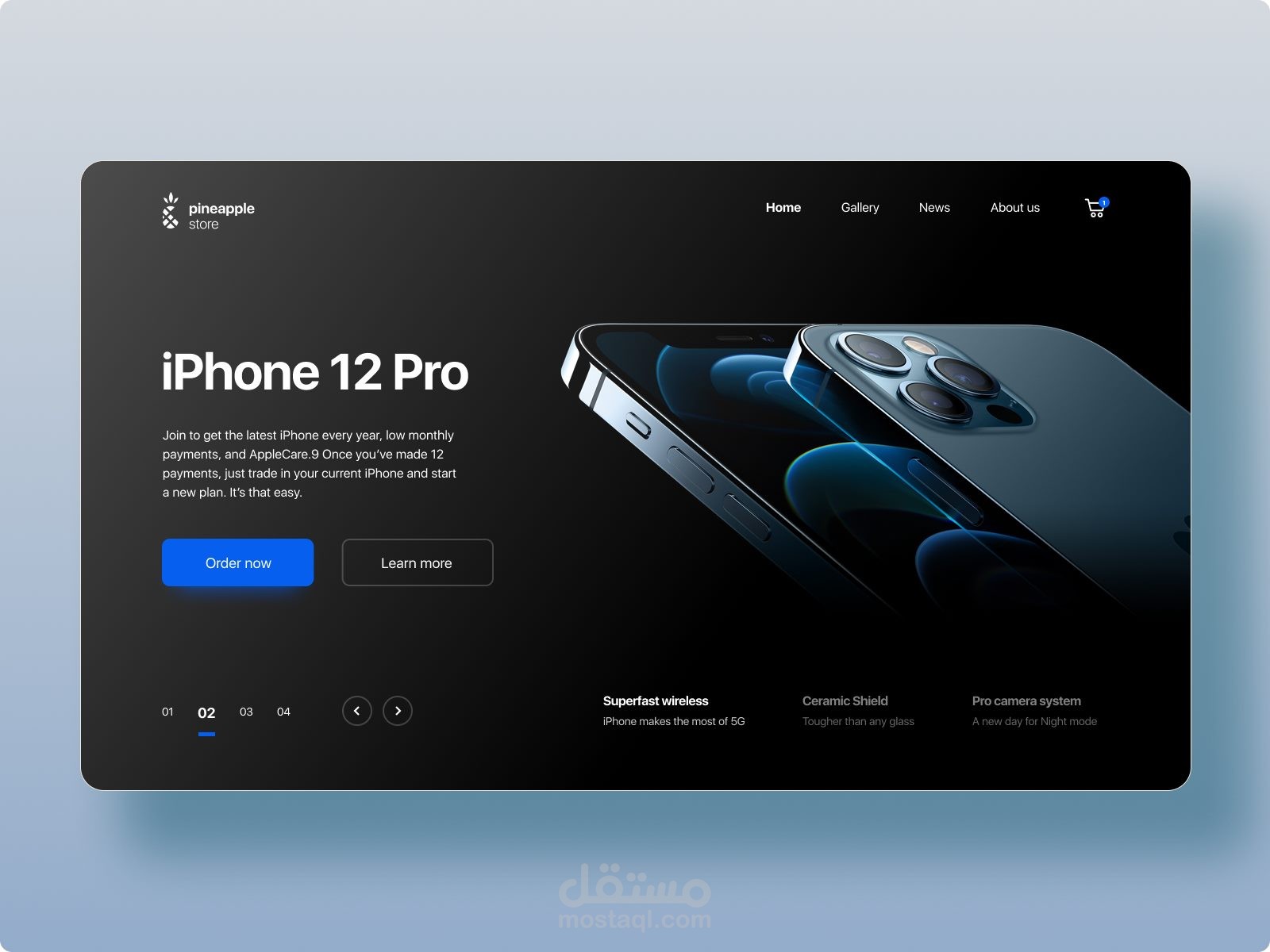 تصميم ايفون برو  ui ux