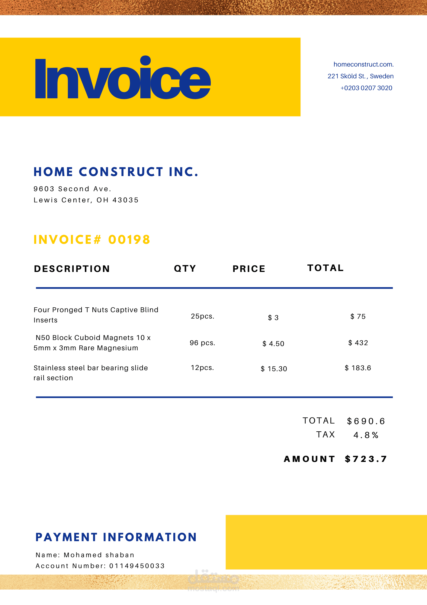 Invoice sales