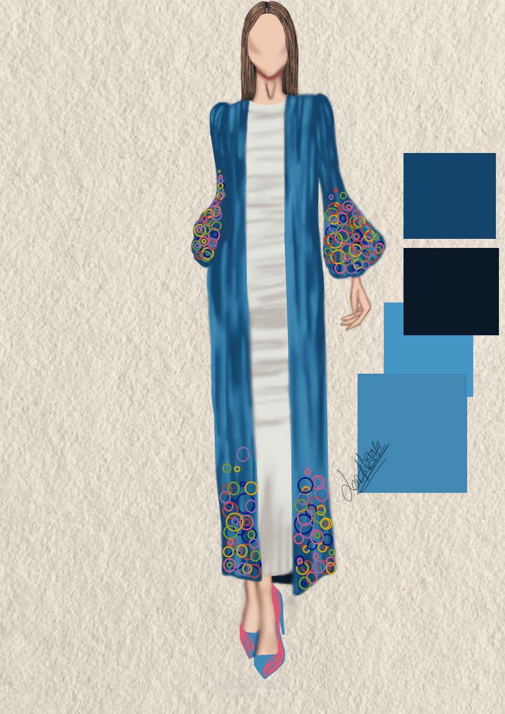 تصميم عباية بواسطتي