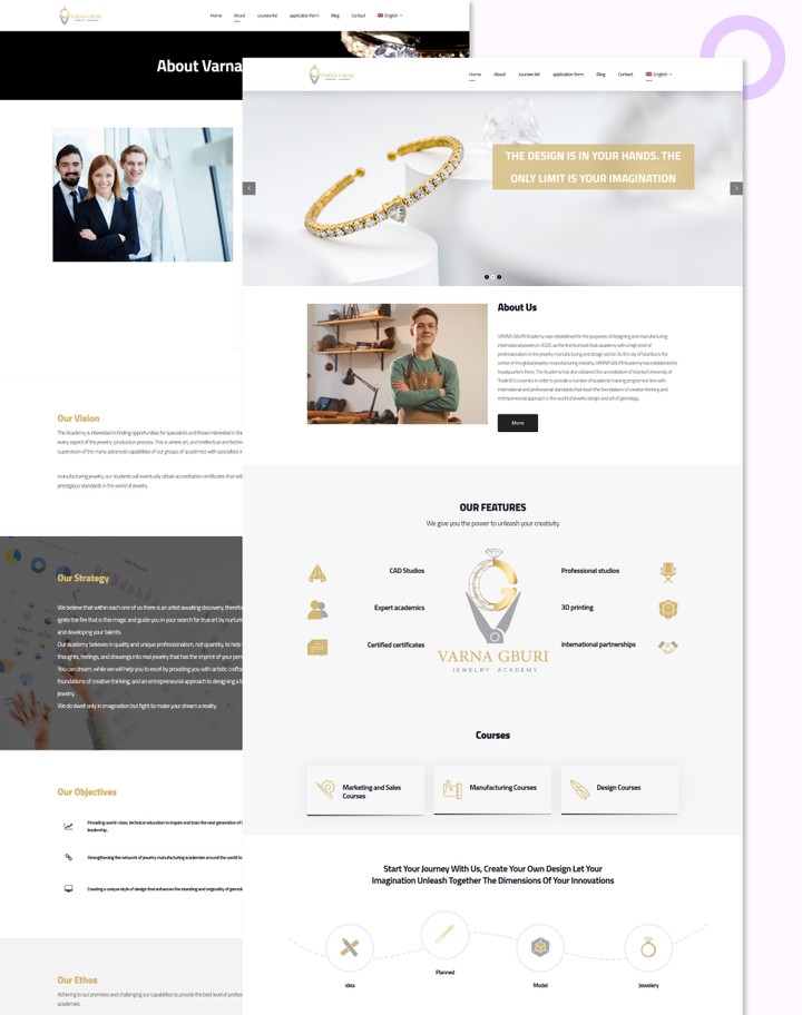 Website Design for Varna Academy