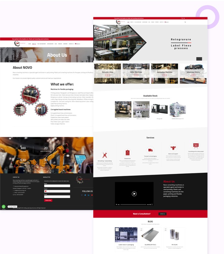 Website Design for Novo Converting