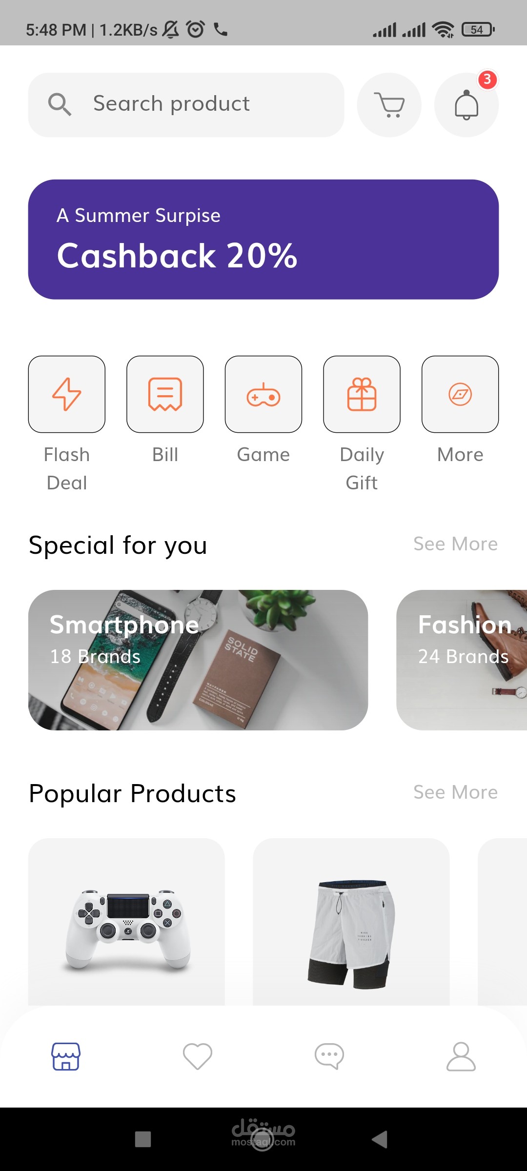 Shopping app - flutter