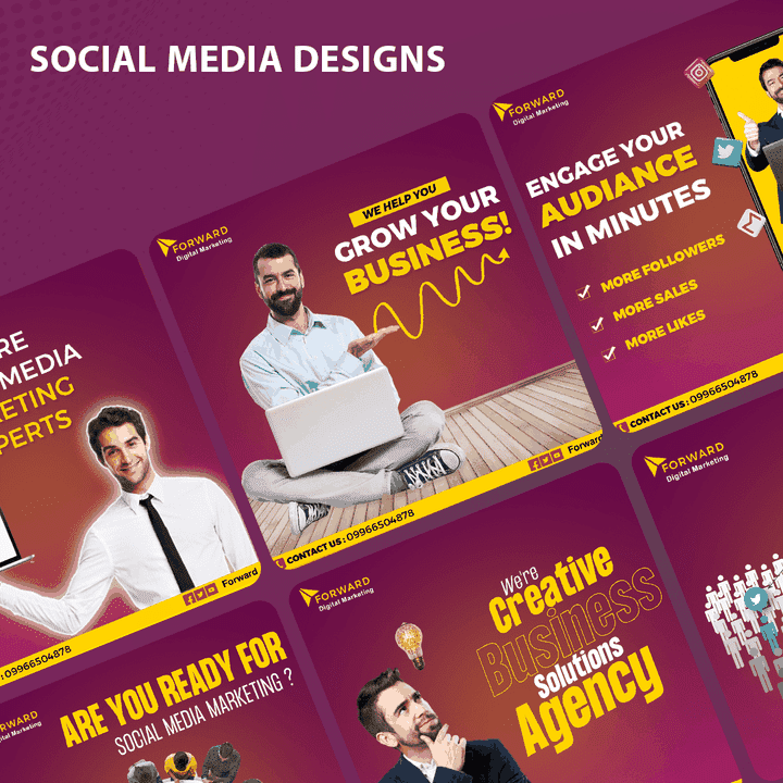 Social media designs for Forward Agency