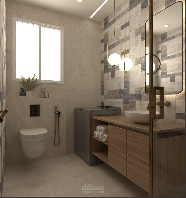 تصميم حمام مودرن