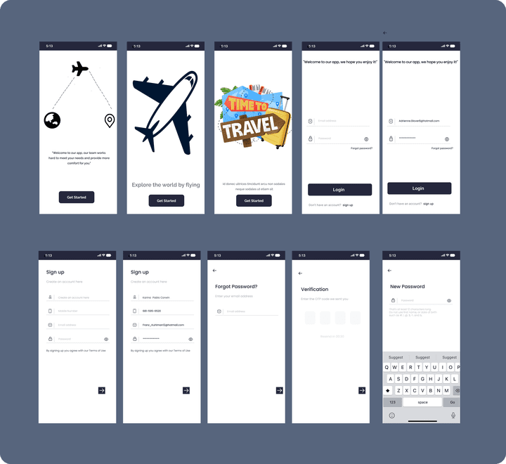 Travel agency signup /onboarding flow