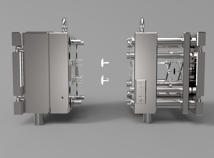 three plates plastic injection mold design