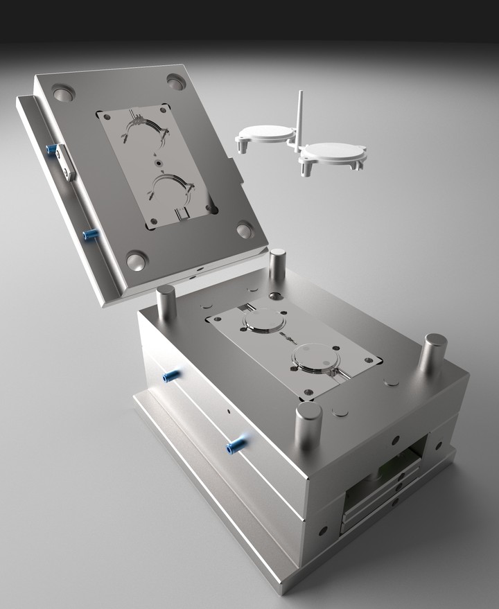 Two plates plastic injection mold design