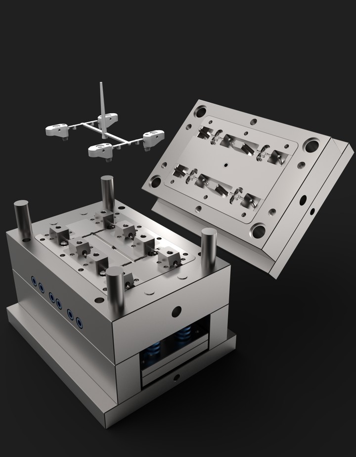 Two plates plastic injection mold design