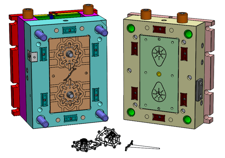 Two plates plastic injection mold design